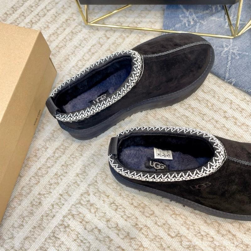 2024 Women UGG Black Suede Platform Slippers MJ00230