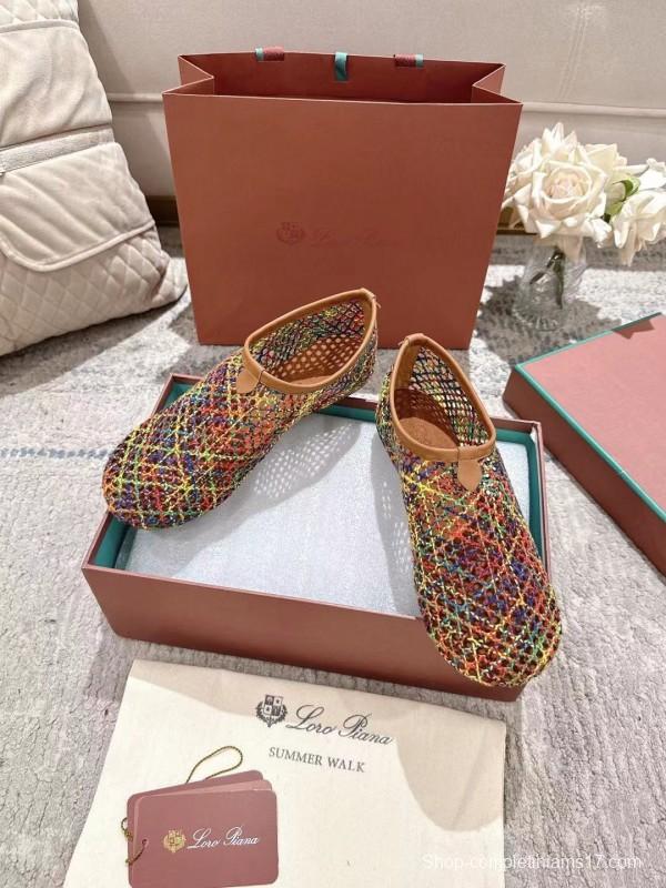 2025 Women Le Parmentier Multicolor Knit Ballet Flat LY00250