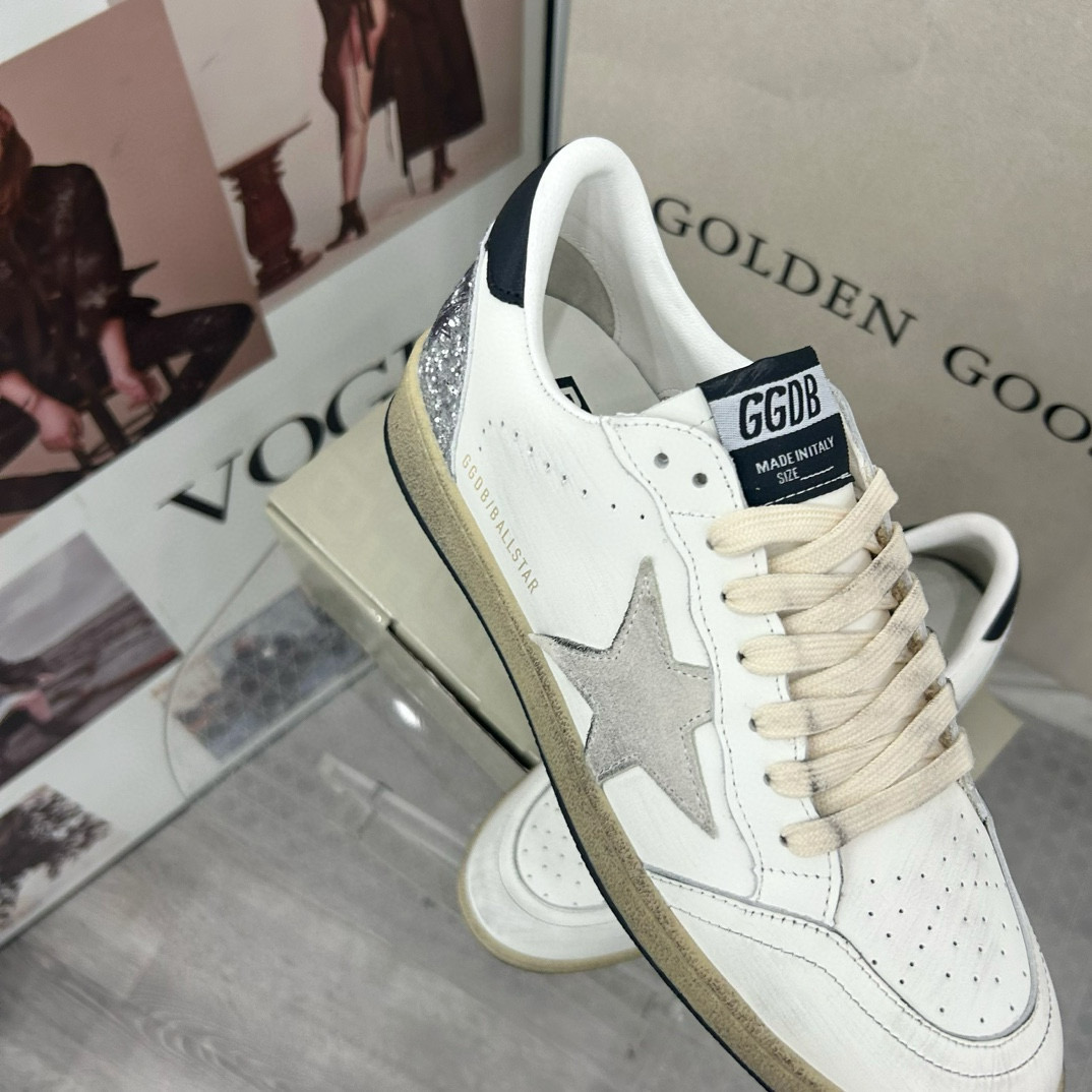 2024 Unisex GGDB White Black Leather Suede Sneakers