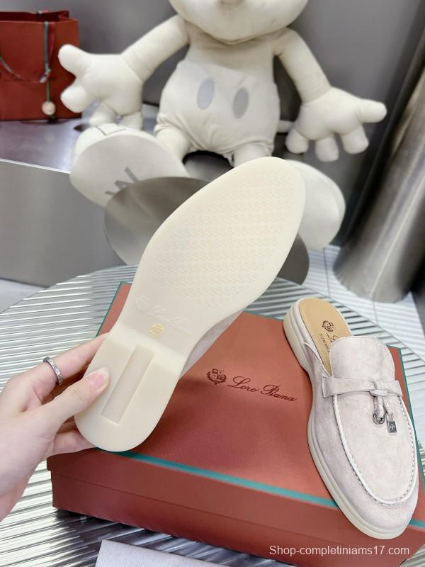 2024 Slippers LP Beige Nubuck Leather Loafer MJ00270
