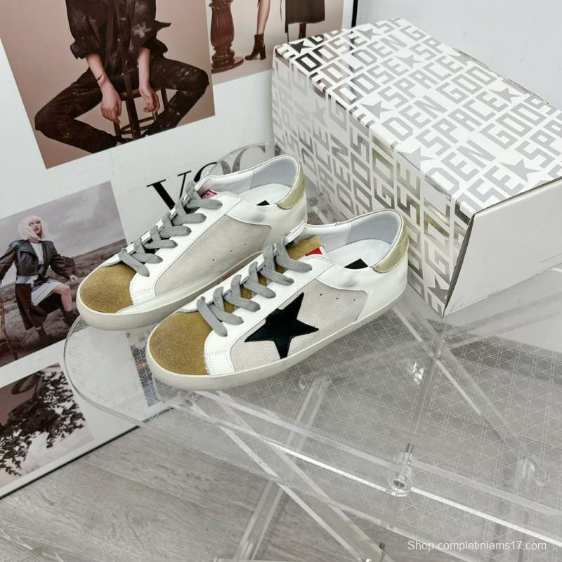 2025 Women GGDB White Black Beige Leather Suede Sneakers