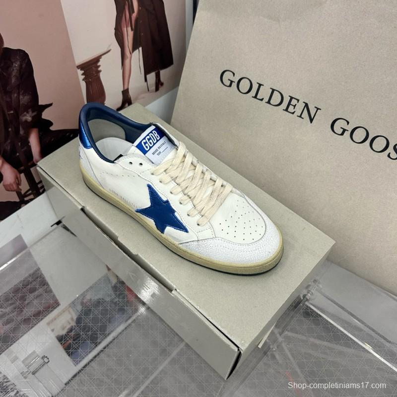 2024 Unisex GGDB White Blue Leather Sneakers MJ00260