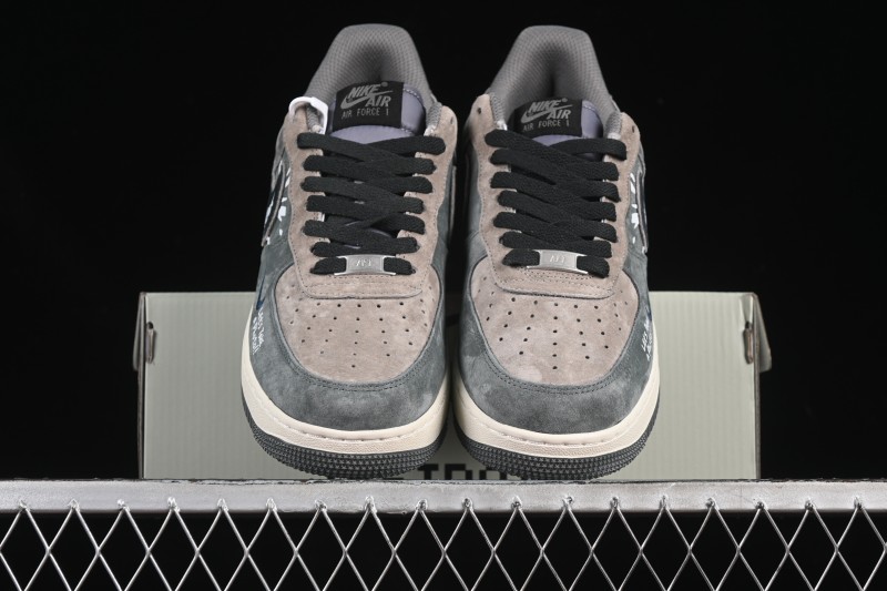 Nike Air Force 1'07 Low Grey Faced Prince Casual Sneakers - YD2452-808