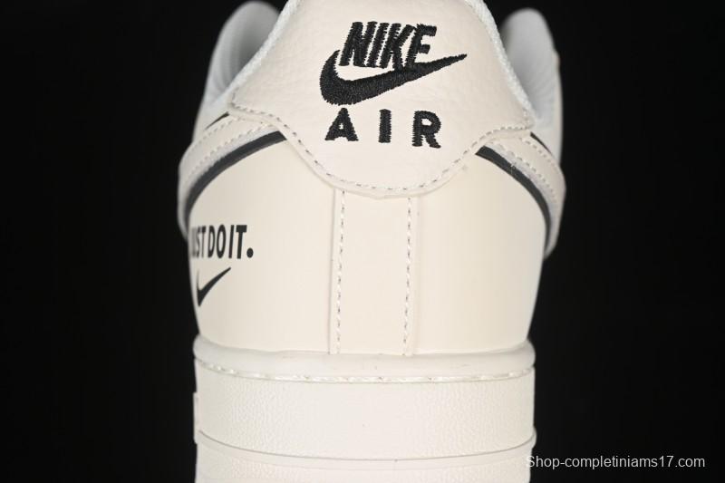 Nike Air Force 1 '07 Low Just Do It Gray Blue Denim Casual Sneakers - CS5288-012