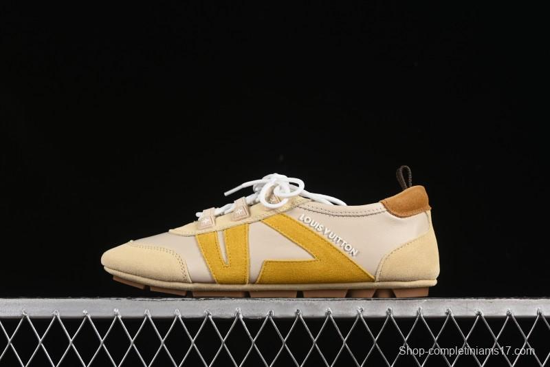 Louis Vuitton Sneakerina Round Toe Lace-Up Ballet Style Flat Training Shoes