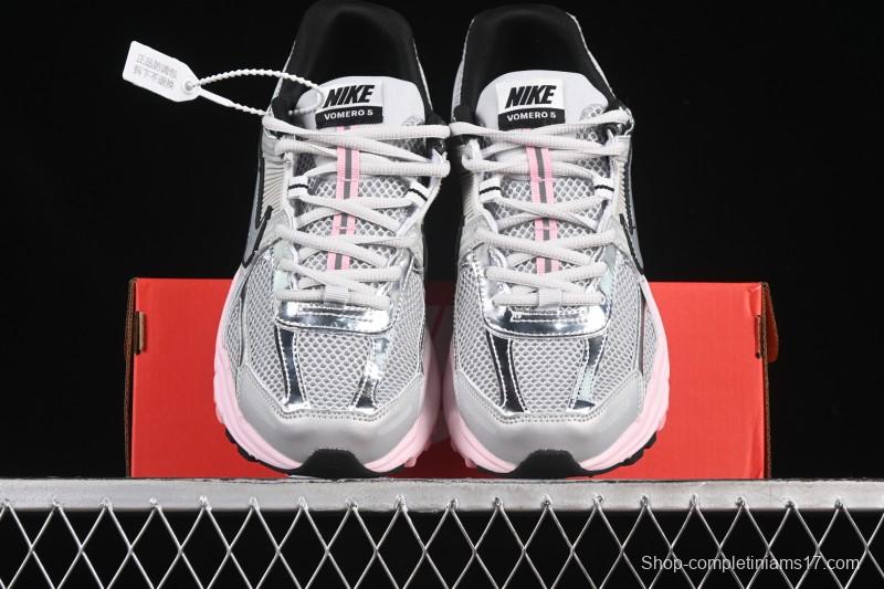 Nike Zoom Vomero 5 Retro Casual Running Shoes with Lightweight Cushioning - HF1877-001
