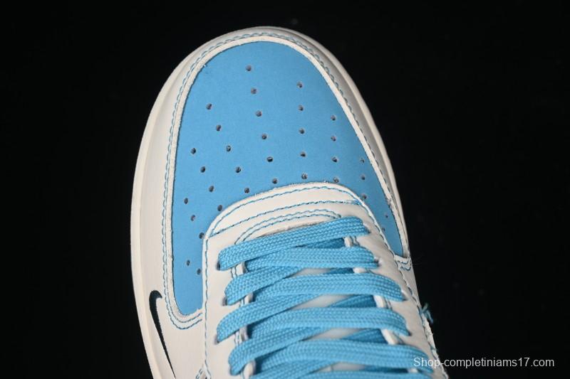 Nike Air Force 1 '07 Low Dior Collaboration Stone Blue Low-Top Casual Sneakers - KK1988-088