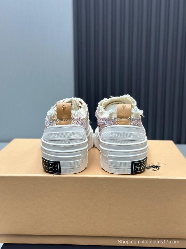 2025 Unisex XVESSEL White Canvas Plimsolls Vulcanized AS00260