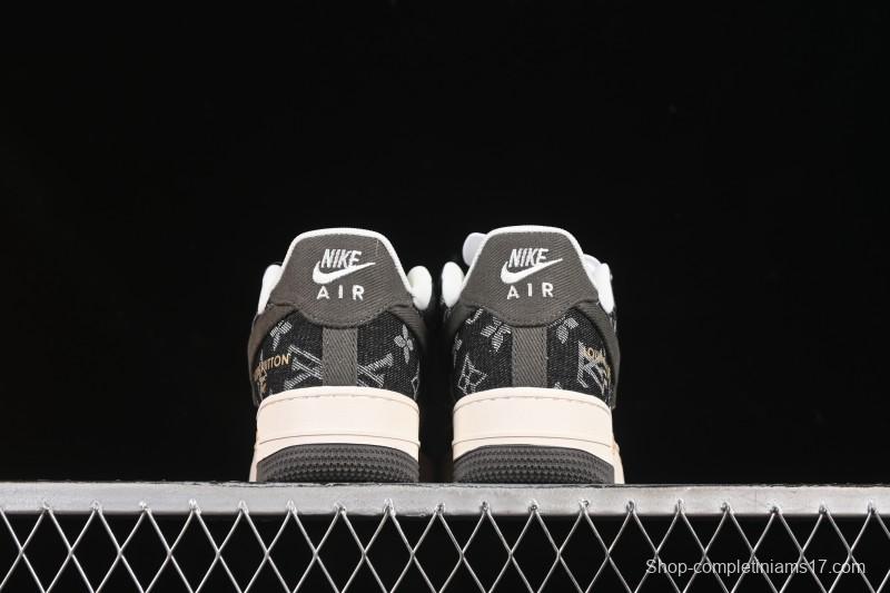 Nike Air Force 1 '07 Low LV Collaboration Black Gold Casual Sneakers - JJ2508-703