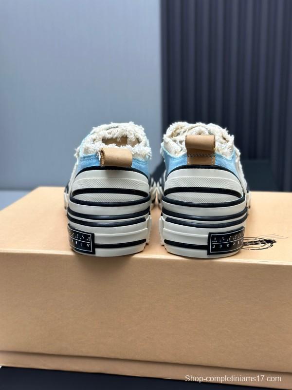 2025 Unisex XVESSEL Light Blue White Canvas Plimsolls Vulcanized AS00240