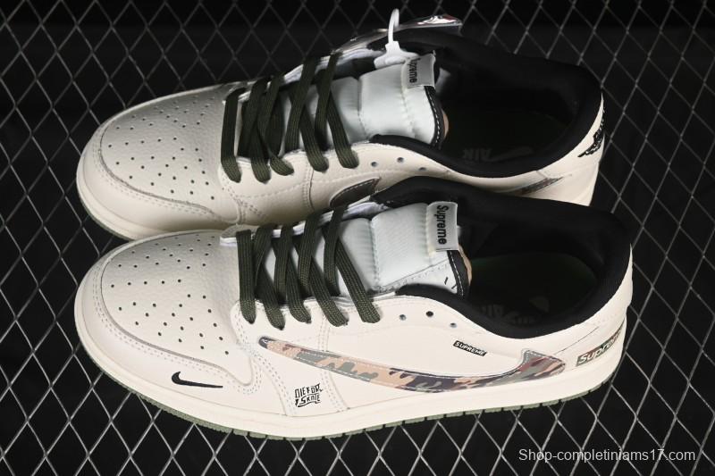 Nike Travis Scott x Fragment Design x Air Jordan 1 Low OG SP AJ1 Low Top Casual Sneakers - XS2024-046