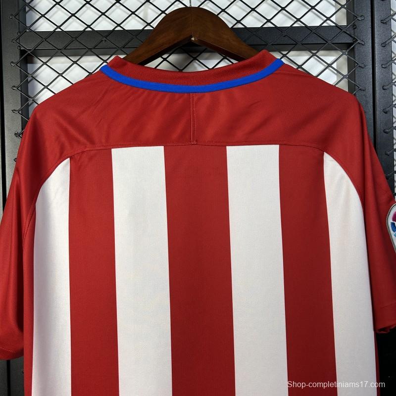 16/17 Retro Atletico Madrid Home Jersey