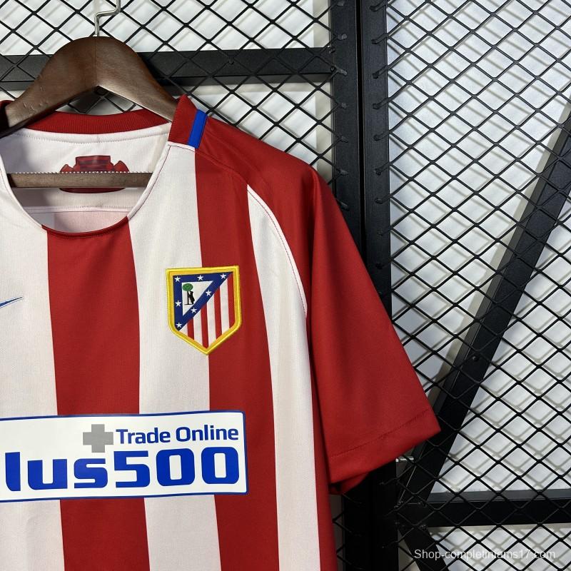 16/17 Retro Atletico Madrid Home Jersey