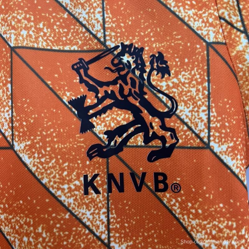 Retro 1988 Kids Netherlands Home Size 16-28 Jersey