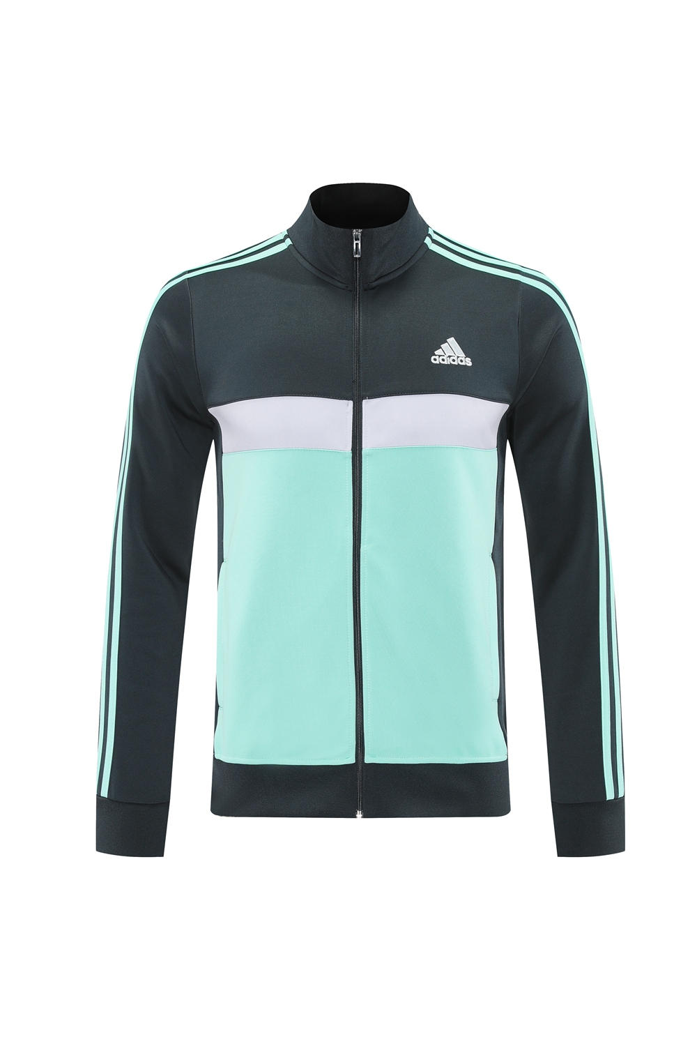 2025 Adidas Dark Grey Full Zipper Jacket +Long Pants