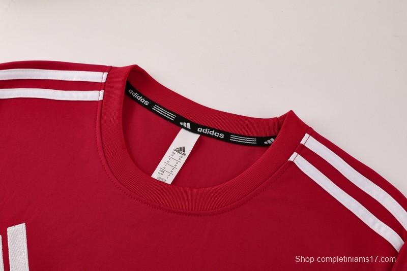2025 Adidas Red Short Sleeve Jersey+Shorts
