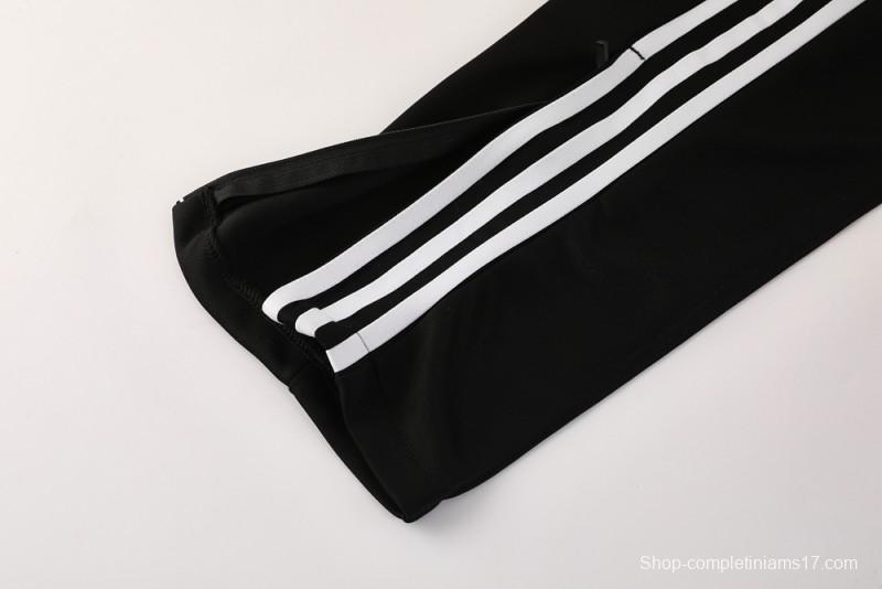 2025 Adidas Original Black Full Hoodie Zipper Jacket +Long Pants