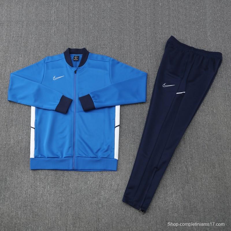 2025 Nike Blue Full Hoodie Zipper Jacket +Long Pants