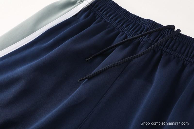 25/26 Real Madrid Navy/Grey Full Zipper Jacket +Long Pants