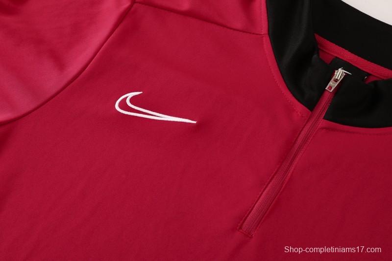2025 Nike Red Full Hoodie Zipper Jacket +Long Pants