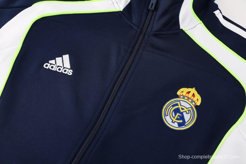 25/26 Real Madrid Navy/White Full Zipper Jacket +Long Pants