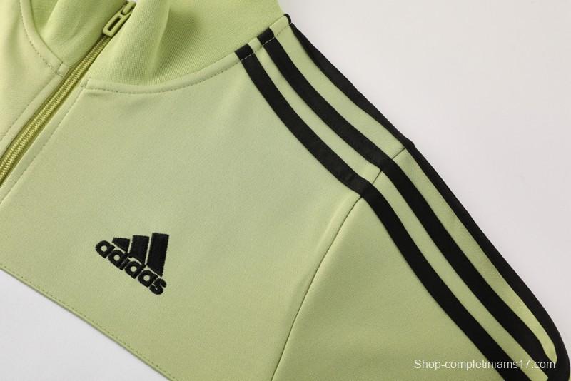 2025 Adidas Light Green/Black Full Zipper Jacket +Long Pants