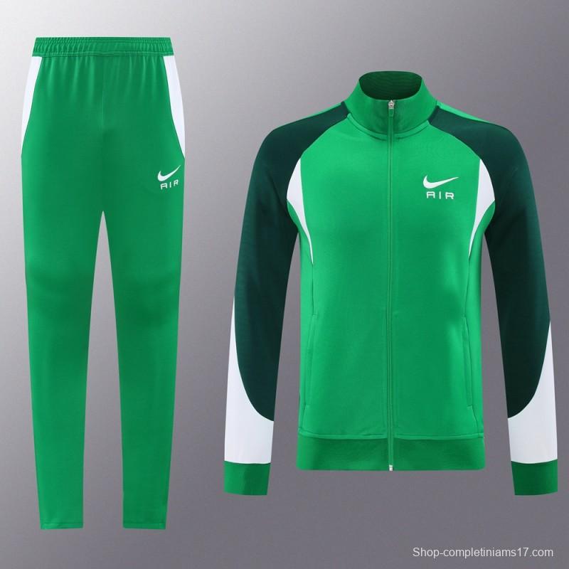 2025 NIKE Green Full Zipper Jacket +Long Pants