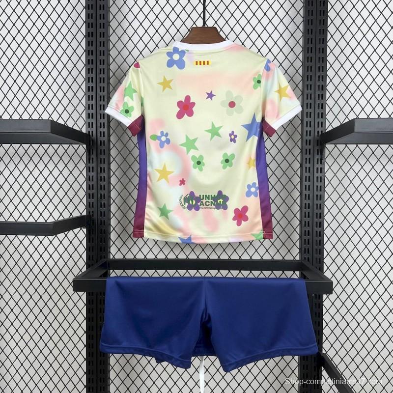 2025/26 Kids Barcelona Flower Special Edition Jersey