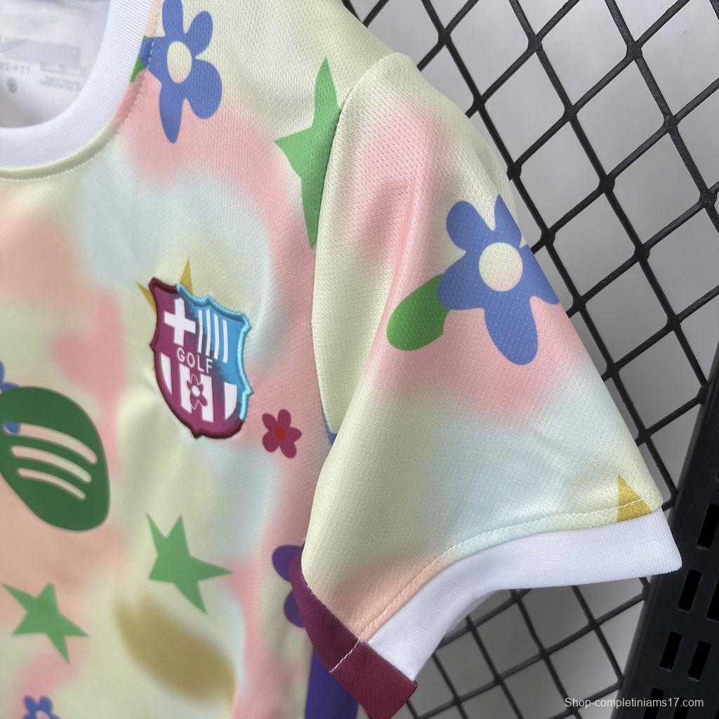 2025/26 Kids Barcelona Flower Special Edition Jersey