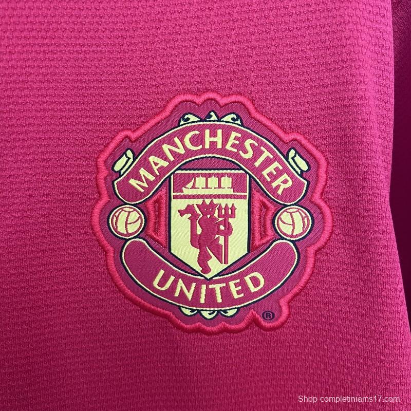 13/14 Retro Long Sleeve Manchester United Home Jersey