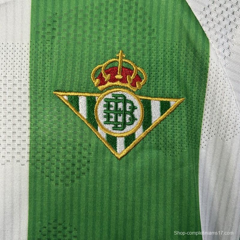 25/26 Kids Real Betis Home Size 16-28 Jersey