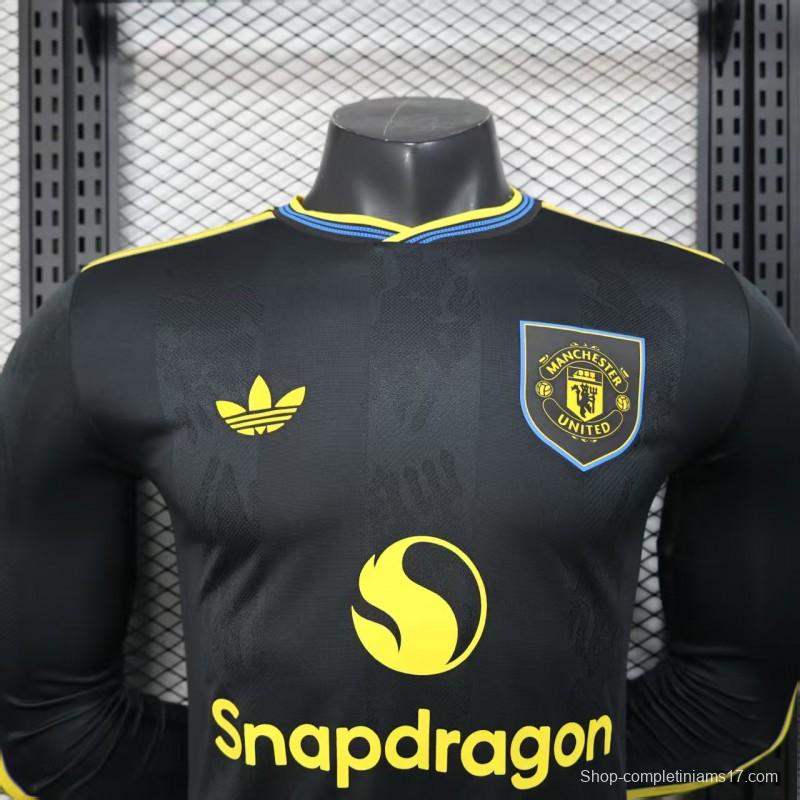 Player Version 25/26 Manchester United Third Black Long Sleeve Jersey