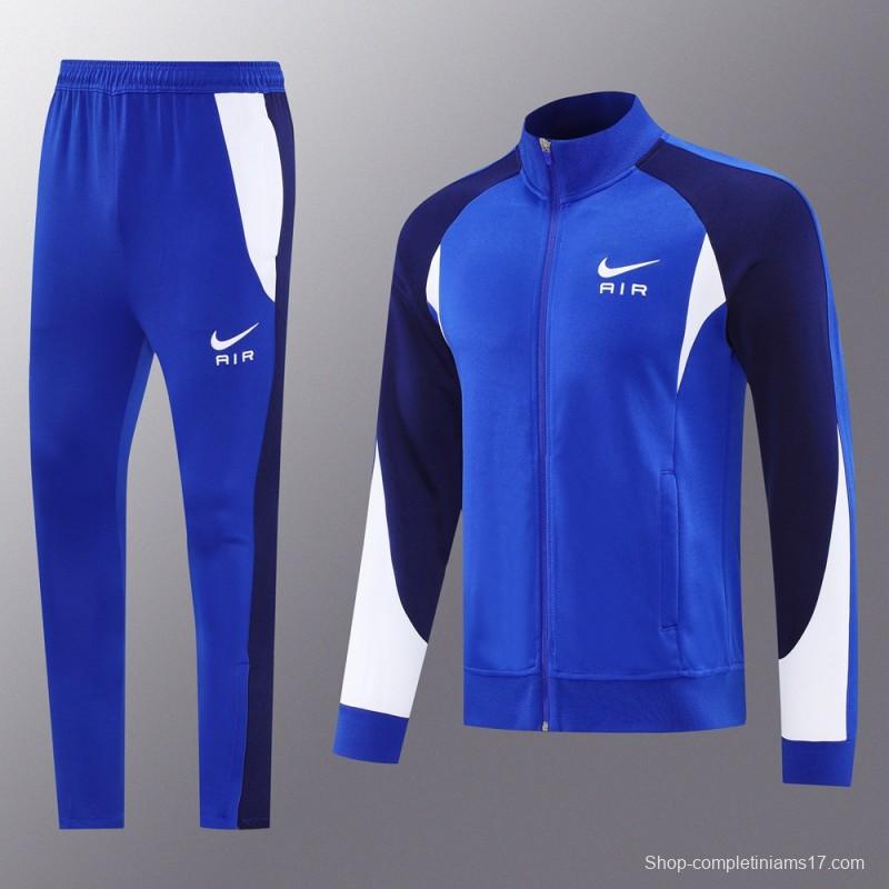 2025 NIKE Blue/Navy Full Zipper Jacket + Long Pants