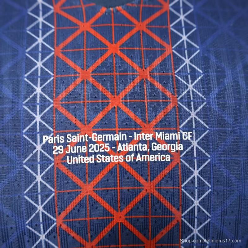 1 Star Player Version 25/26 PSG Home Jersey With Match Date Printing