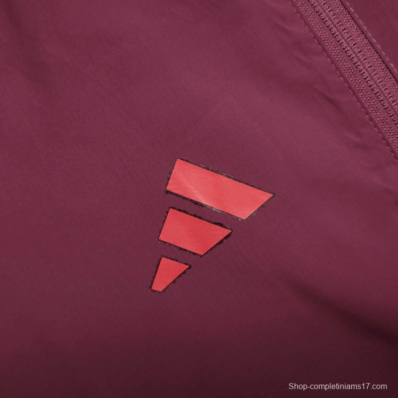 25/26 Bayern Munich Jacket Wine Windbreaker