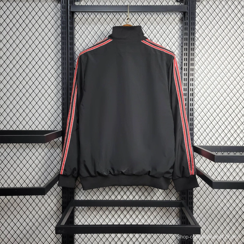 25/26 Manchester United Jacket Black Windbreaker