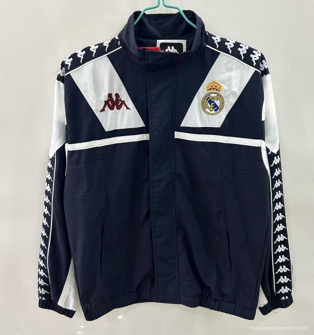25/26 Real Madrid 1967 Style Black/White Windbreaker