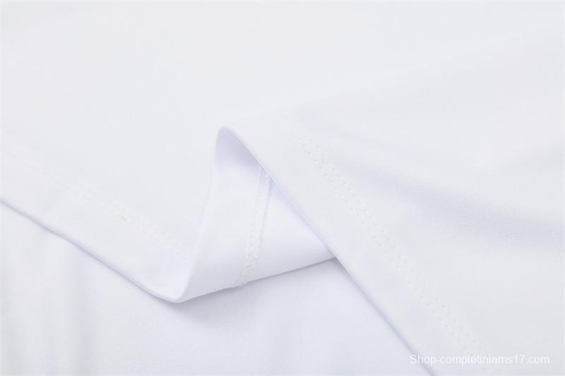 Retro 04/05 AC Milan White Half Zipper Jacket+Long Pants