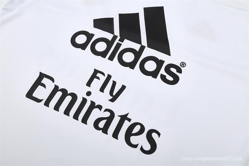 Retro 15/16 Real Madrid White Half Zipper Jacket