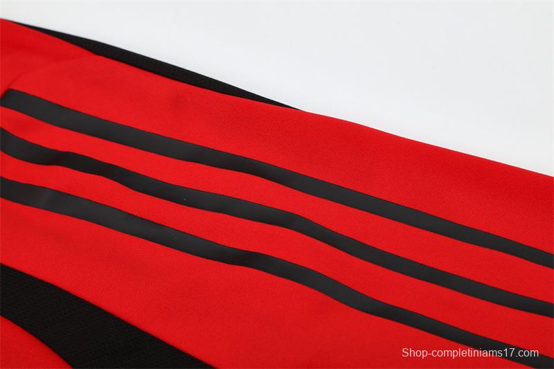 Retro 04/05 AC Milan Red Half Zipper Jacket+Long Pants