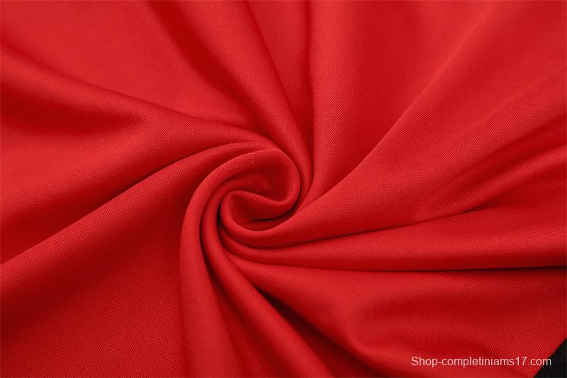 Retro 03/04 AC Milan Red Half Zipper Jacket