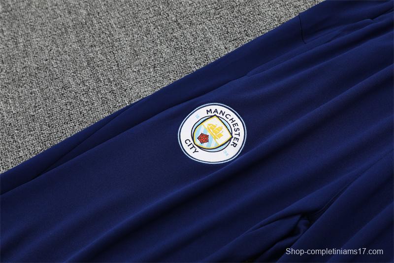 25/26 Manchester City Light Blue Camouflage Half Zipper Jacket+Long Pants