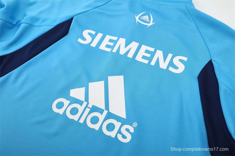 Retro 05/06 Real Madrid Light Blue Half Zipper Jacket