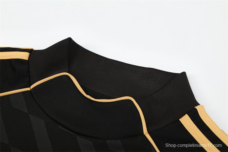 Retro 11/12 Real Madrid Black Half Zipper Jacket