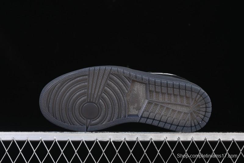 Nike Air Jordan 1 Low AJ1 Black White Canvas Patch Low Top Casual Basketball Shoes - HV5968-001