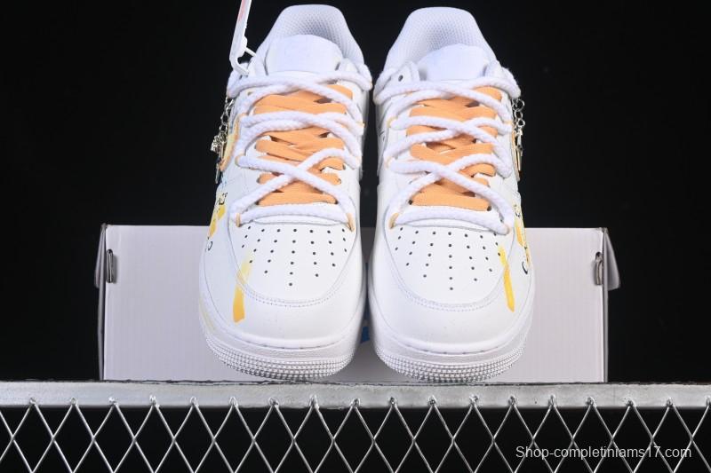 Nike Air Force 1 '07 Low Leo Hand-Painted Doodle Zodiac Series Low-Top Casual Sneakers - 723-822