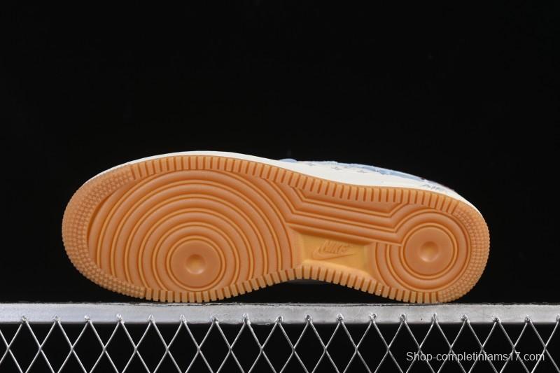 Nike Air Force 1 '07 Low Levi's White Light Blue Casual Sneakers - YF9511-814