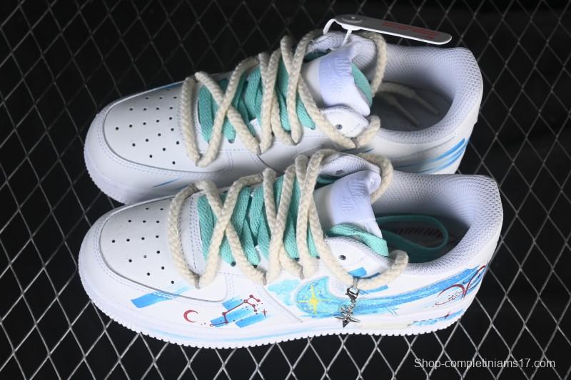 Nike Air Force 1 '07 Low Aries Hand-Painted Doodle Zodiac Series Casual Sneakers - 321-419