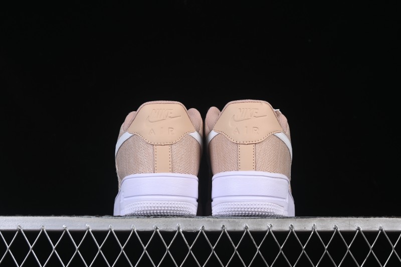 Nike Air Force 1'07 Low Knit Khaki Casual Sneakers - CI0051-200