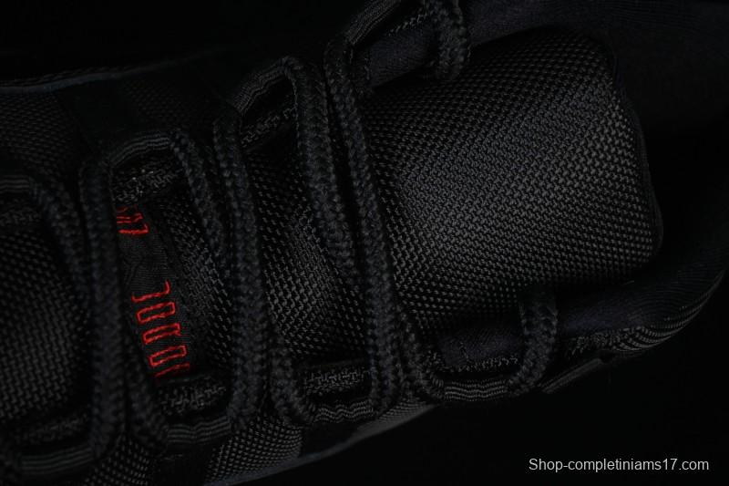 Nike Air Jordan 11 Retro Black Red Basketball Shoes - 378037-326